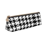 LGHDFYO Houndstooth Black Triangular Pencil Case,Pencils Pouch Large Capacity For Men And Women Artists Home Office