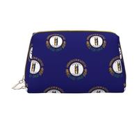 LGHDFYO Kentucky State Flag Toiletry Travel Bag, Portable Cosmetic Organizer For Women, On-The-Go, White, One Size