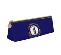 LGHDFYO Kentucky State Flag Triangular Pencil Case,Pencils Pouch Large Capacity For Men And Women Artists Home Office, White, One Size, Fashion