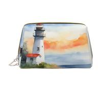 LGHDFYO Lighthouse Toiletry Travel Bag, Portable Cosmetic Organizer For Women, On-The-Go, White, One Size