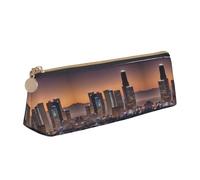LGHDFYO Los Angeles Skyline Triangular Pencil Case,Pencils Pouch Large Capacity For Men And Women Artists Home Office, White, One Size, Fashion