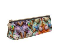 LGHDFYO Many Colored Ice Cream Triangular Pencil Case,Pencils Pouch Large Capacity For Men And Women Artists Home Office