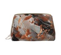 LGHDFYO Marble Texture Copper Splatter Toiletry Travel Bag, Portable Cosmetic Organizer For Women, On-The-Go, White, One Size