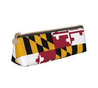 LGHDFYO Maryland State Flag Triangular Pencil Case,Pencils Pouch Large Capacity For Men And Women Artists Home Office, White, One Size, Fashion