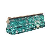 LGHDFYO Mermaid Scale Triangular Pencil Case,Pencils Pouch Large Capacity For Men And Women Artists Home Office, White, One Size, Fashion
