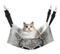 LGHDFYO Mexican Skull Cat Hammock for Hanging Pet Hammock Bed Adjustable,Puppy,Rabbits,Small Animals