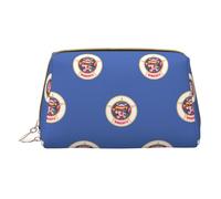 LGHDFYO Minnesota State Flag Toiletry Travel Bag, Portable Cosmetic Organizer For Women, On-The-Go, White, One Size