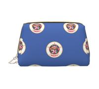 LGHDFYO Minnesota State Flag Toiletry Travel Bag, Portable Cosmetic Organizer For Women, On-The-Go, White, One Size