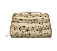 LGHDFYO Musical Notes Toiletry Travel Bag, Portable Cosmetic Organizer For Women, On-The-Go, White, One Size
