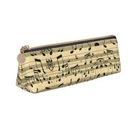 LGHDFYO Musical Notes Triangular Pencil Case,Pencils Pouch Large Capacity For Men And Women Artists Home Office, White, One Size, Fashion