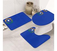 LGHDFYO Nevada State Flag Printing Bathroom Rugs Set, Flannel Non Slip Rug Set for Bathroom Guest Suite, Includes Three Shapes