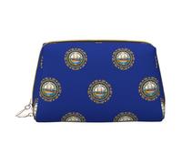 LGHDFYO New Hampshire State Flag Toiletry Travel Bag, Portable Cosmetic Organizer For Women, On-The-Go, White, One Size