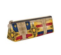 LGHDFYO New Mexico Flag Map01 Triangular Pencil Case,Pencils Pouch Large Capacity For Men And Women Artists Home Office, White, One Size, Fashion