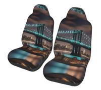 LGHDFYO New York Manhattan Bridge Night Print Car Seat Covers,Universal Auto Seats Protector Fits for Car,SUV Sedan,Truck