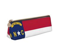 LGHDFYO North Carolina State Flag Triangular Pencil Case,Pencils Pouch Large Capacity For Men And Women Artists Home Office, White, One Size, Fashion