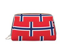 LGHDFYO Norwegian Flag Toiletry Travel Bag, Portable Cosmetic Organizer For Women, On-The-Go, White, One Size