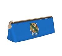 LGHDFYO Oklahoma State Flag Triangular Pencil Case,Pencils Pouch Large Capacity For Men And Women Artists Home Office, White, One Size, Fashion