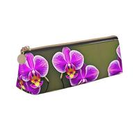 LGHDFYO Orchid Flower Triangular Pencil Case,Pencils Pouch Large Capacity For Men And Women Artists Home Office, White, One Size, Fashion