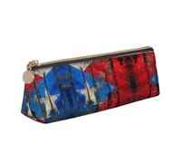 LGHDFYO Puerto Rico Wallpaper Flag Triangular Pencil Case,Pencils Pouch Large Capacity For Men And Women Artists Home Office, White, One Size, Fashion