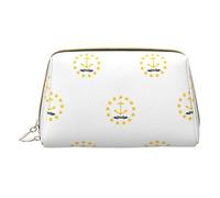 LGHDFYO Rhode Island State Flag Toiletry Travel Bag, Portable Cosmetic Organizer For Women, On-The-Go, White, One Size