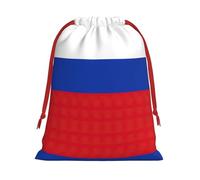 LGHDFYO Russian Flag Printing 1 Pc Fashion Drawstring Gift Bag,Red Ribbon Easy Closing,Gift Wrapping For Christmas Halloween