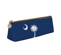 LGHDFYO South Carolina Flag Triangular Pencil Case,Pencils Pouch Large Capacity For Men And Women Artists Home Office, White, One Size, Fashion