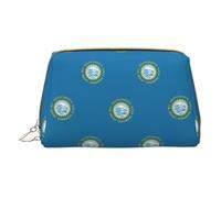 LGHDFYO South Dakota Flag Toiletry Travel Bag, Portable Cosmetic Organizer For Women, On-The-Go, White, One Size