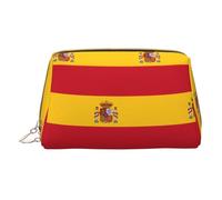 LGHDFYO Spanish Flag Toiletry Travel Bag, Portable Cosmetic Organizer For Women, On-The-Go, White, One Size