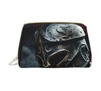 LGHDFYO Spartan Warrior Helmet Toiletry Travel Bag, Portable Cosmetic Organizer For Women, On-The-Go, White, One Size