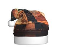 LGHDFYO Statue Of Liberty In Nyc Printing 1 Pieces Xmas Gifts Winter Caps Christmas Santa Hat,Classic Holiday Claus Cap Party Headwear