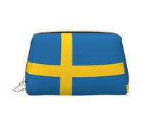 LGHDFYO Swedish Flag Toiletry Travel Bag, Portable Cosmetic Organizer For Women, On-The-Go, White, One Size