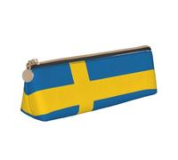 LGHDFYO Swedish Flag Triangular Pencil Case,Pencils Pouch Large Capacity For Men And Women Artists Home Office, White, One Size, Fashion