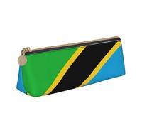 LGHDFYO Tanzania Flag Triangular Pencil Case,Pencils Pouch Large Capacity For Men And Women Artists Home Office, White, One Size, Fashion