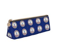 LGHDFYO Virginia State Flag Triangular Pencil Case,Pencils Pouch Large Capacity For Men And Women Artists Home Office, White, One Size, Fashion