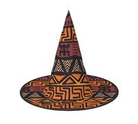 LGHHGY 1 PC Halloween Hat â€“ African Mud Cloth Tribal Print Witches Decor Party, Role Play Accessory, Magic Wizard Cap for Women, Men
