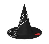 LGHHGY 1 PC Halloween Hat â€“ French Bulldog Dog Print Witches Decor Party, Role Play Accessory, Magic Wizard Cap for Women, Men