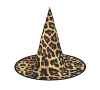 LGHHGY 1 PC Halloween Hat â€“ Leopard Print Print Witches Decor Party, Role Play Accessory, Magic Wizard Cap for Women, Men