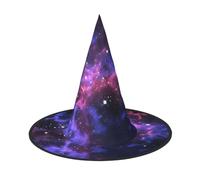 LGHHGY 1 PC Halloween Hat â€“ Universe Galaxy Star Space Print Witches Decor Party, Role Play Accessory, Magic Wizard Cap for Women, Men