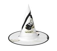 LGHHGY 1 PC Halloween Hat - Ice Hockey Pattern Print Witches Decor Party, Role Play Accessory, Magic Wizard Cap for Women, Men