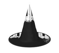 LGHHGY 1 PC Halloween Hat - Piano Print Witches Decor Party, Role Play Accessory, Magic Wizard Cap for Women, Men