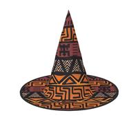 LGHHGY 3 PCS Halloween Hat â€“ African Mud Cloth Tribal Print Witches Decor Party, Role Play Accessory, Magic Wizard Cap for Women, Men