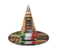 LGHHGY 3 PCS Halloween Hat â€“ beautiful Italy Print Witches Decor Party, Role Play Accessory, Magic Wizard Cap for Women, Men
