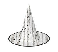 LGHHGY 3 PCS Halloween Hat â€“ Birch Tree Print Witches Decor Party, Role Play Accessory, Magic Wizard Cap for Women, Men