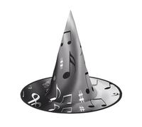 LGHHGY 3 PCS Halloween Hat â€“ music Print Witches Decor Party, Role Play Accessory, Magic Wizard Cap for Women, Men
