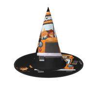 LGHHGY 3 PCS Halloween Hat â€“ School Bus Print Witches Decor Party, Role Play Accessory, Magic Wizard Cap for Women, Men