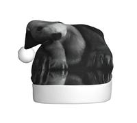 LGHHGY bear Print Christmas Hat for Adults â€“ Holiday Festive Headwear, Comfort Xmas New Year Santa Favors Hats