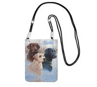 LGHHGY Black Carry Crossbody Purse â€“ labrador dogs Print Mobile Phone Bag, Perfect for Commuting, Shopping, and Outdoor Activities