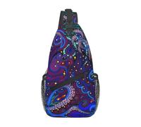LGHHGY Blue Octopus Print Cross Chest Bag - Travel Sling Backpack, Unisex Daypack for Hiking, Casual Use & Short Trips