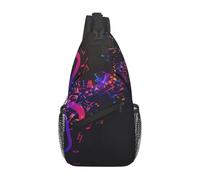 LGHHGY Colorful Galaxy Music Note Print Cross Chest Bag - Travel Sling Backpack, Unisex Daypack for Hiking, Casual Use & Short Trips