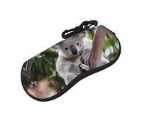 LGHHGY Cute Koala Print Glasses Case with Zipper - Portable Eyeglass Protective Holder Bag for Sunglasses Reading Glasses
